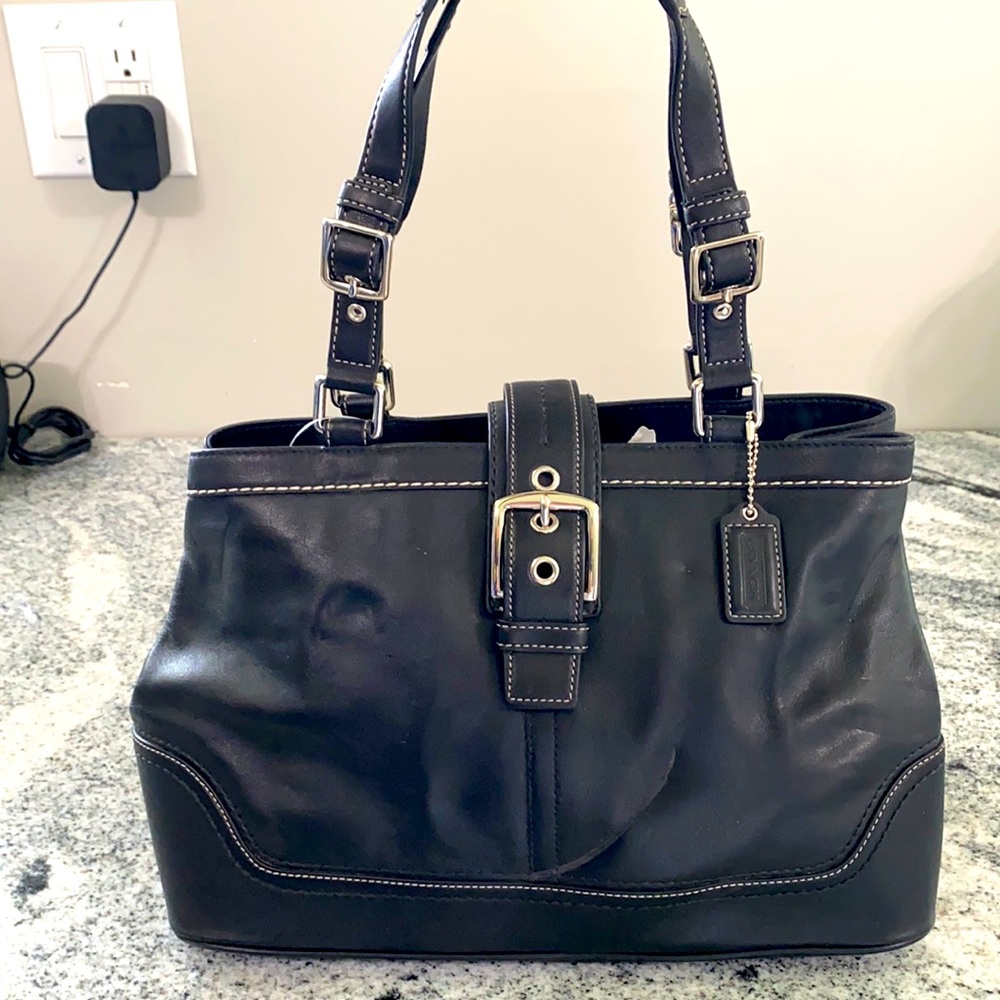 NWT coach Black Leather Purse